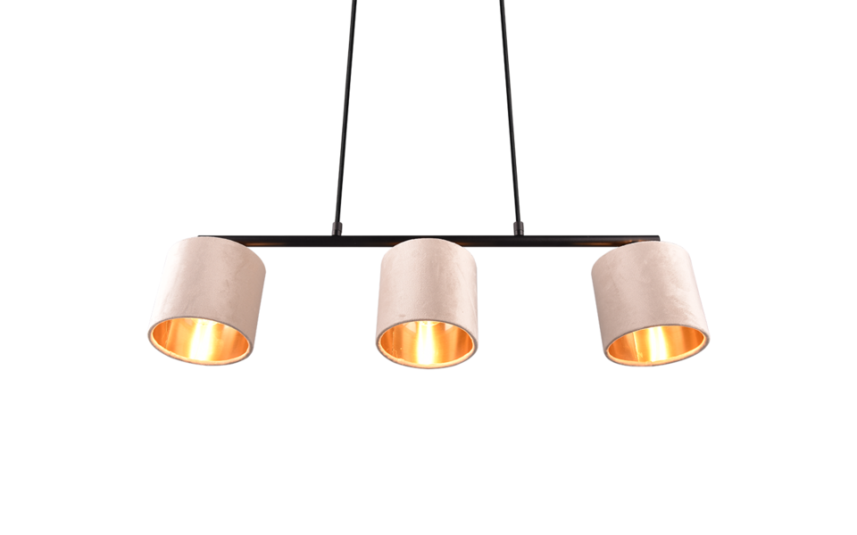 Trio Lighting Trio JULIETA hanglamp | E14 Fitting | beige | Ø 12 cm | IP20 | excl. 3x E14 | max. 40W
