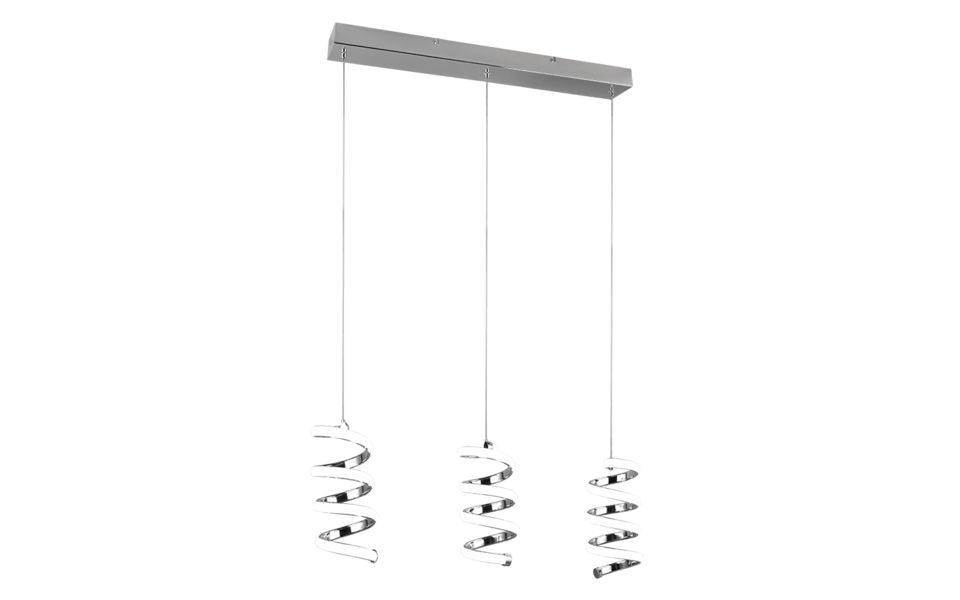 Trio Lighting Trio LAOLA hanglamp | LED | chroom | 70 x 13,5 cm | IP20 | 3x 8W | 1250 lm | 4000K | dimbaar