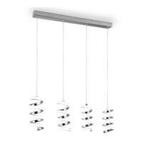 Trio LAOLA hanglamp | LED | chroom | 91,5 x 13,5 cm | IP20