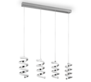 Trio Lighting Trio LAOLA hanglamp | LED | chroom | 91,5 x 13,5 cm | IP20 | 4x 8W | 1250 lm | 4000K | dimbaar