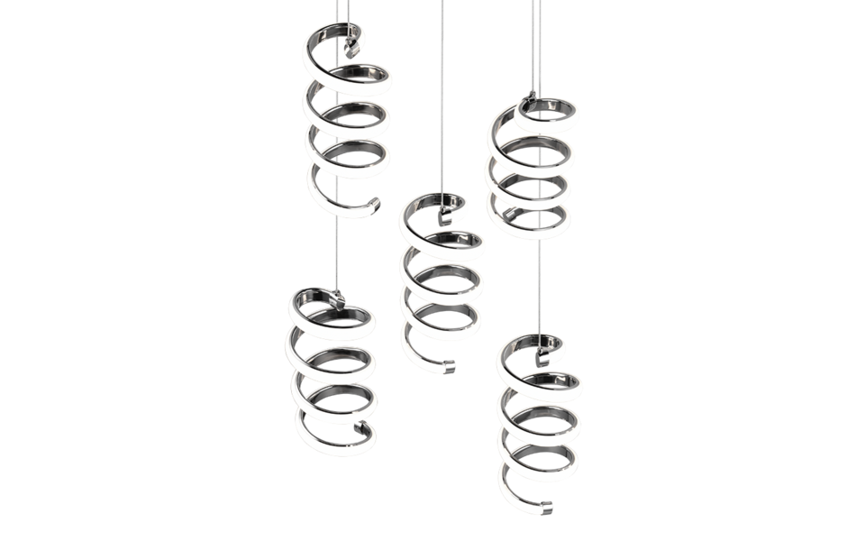 Trio Lighting Trio LAOLA hanglamp | LED | chroom | Ø 45 cm | IP20 | 5x 8W | 1250 lm | 4000K | dimbaar