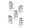 Trio Lighting Trio LAOLA hanglamp | LED | chroom | Ø 45 cm | IP20 | 5x 8W | 1250 lm | 4000K | dimbaar