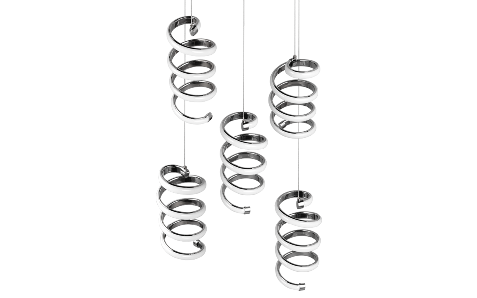 Trio Lighting Trio LAOLA hanglamp | LED | chroom | Ø 45 cm | IP20 | 5x 8W | 1250 lm | 4000K | dimbaar