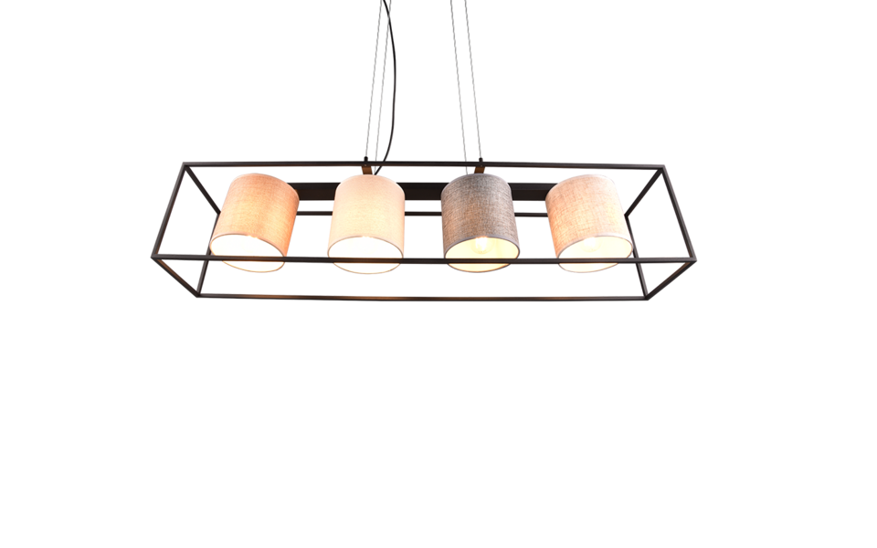 Trio Lighting Trio ROSS pendant light | 4x E27 max 40W | IP20 | 150 cm