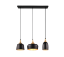 Trio Lighting Trio CHIRAZ pendant light | 3x E27 max 40W | black | IP20 | 150 cm