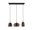Trio Lighting Trio CHIRAZ hanglamp | E14 Fitting | mat zwart | 63 x 20 cm | IP20 | excl. 3x E14 | max. 25W