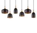 Trio Lighting Trio CHIRAZ hanglamp | E14 Fitting | mat zwart | 90,5 x 32,5 cm | IP20 | excl. 6x E14 | max. 25W