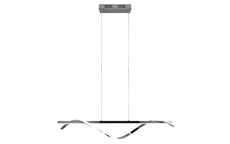 Trio Lighting Trio ISABEL hanglamp | LED | chroom | 100 x 18 cm | IP20 | 1x 26W | 3000 lm | 4000K | dimbaar Trio Lighting Trio ISABEL hanglamp | LED | chroom | 100 x 18 cm | IP20 | 1x 26W | 3000 lm | 4000K | dimbaar