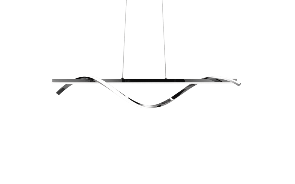 Trio Lighting Trio ISABEL hanglamp | LED | chroom | 100 x 18 cm | IP20 | 1x 26W | 3000 lm | 4000K | dimbaar Trio Lighting Trio ISABEL hanglamp | LED | chroom | 100 x 18 cm | IP20 | 1x 26W | 3000 lm | 4000K | dimbaar