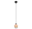 Trio Lighting Trio BORKA hanglamp | E27 Fitting | natuurlijke afwerking | Ø 17,5 cm | IP20 | excl. 1x E27 | max. 40W