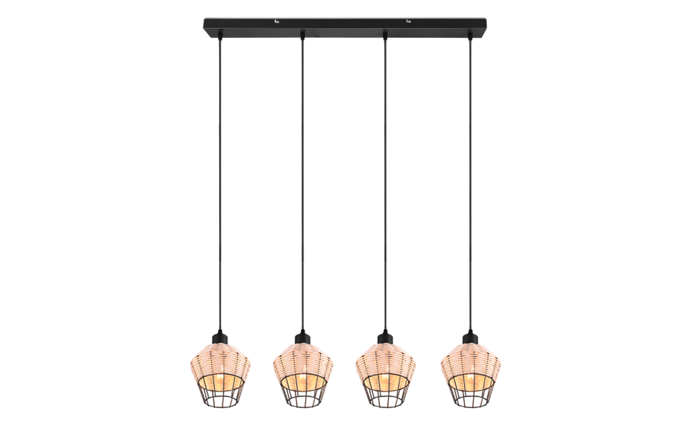 Trio Lighting Trio BORKA pendant light | 4x E27 max 40W | Ø 95 cm | IP20 | 150 cm Trio Lighting Trio BORKA pendant light | 4x E27 max 40W | Ø 95 cm | IP20 | 150 cm