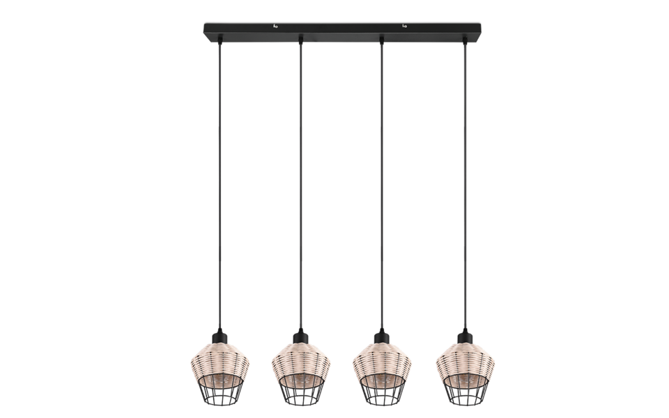 Trio Lighting Trio BORKA pendant light | 4x E27 max 40W | Ø 95 cm | IP20 | 150 cm Trio Lighting Trio BORKA pendant light | 4x E27 max 40W | Ø 95 cm | IP20 | 150 cm