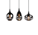 Trio Lighting Trio LUMINA hanglamp | E14 Fitting | mat zwart met verchroomd | 68,8 x 19,5 cm | IP20 | excl. 3x E14 | max. 40W