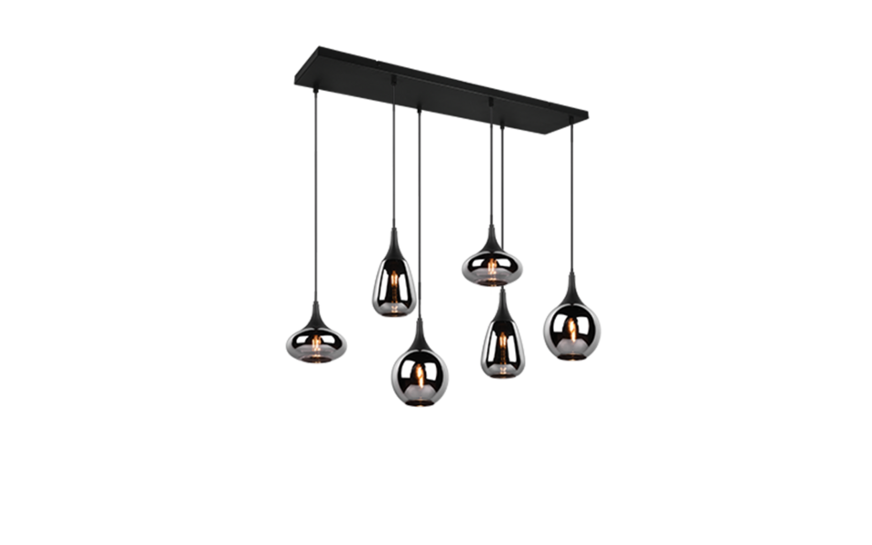 Trio Lighting Trio LUMINA pendant light | 6x E14 max 40W | black | Ø 85 cm | IP20 | 150 cm Trio Lighting Trio LUMINA pendant light | 6x E14 max 40W | black | Ø 85 cm | IP20 | 150 cm