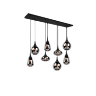 Trio LUMINA hanglamp | E14 | zwart/chroom | 121x34,5 cm | uitv. 3