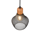 Trio Lighting Trio VALERIA pendant light | 1x E27 max 40W | black | Ø 18 cm | IP20 | 150 cm