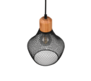 Trio Lighting Trio VALERIA hanglamp | E27 Fitting | mat zwart | Ø 18 cm | IP20 | excl. 1x E27 | max. 40W