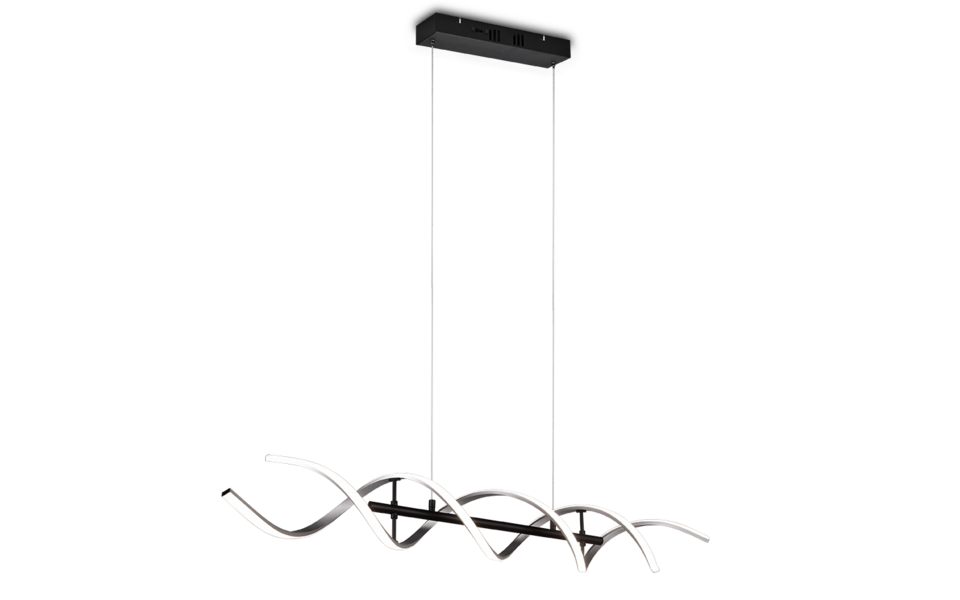 Trio Lighting Trio SEQUENCE hanglamp | LED | geborsteld aluminium | 104,5 x 16 cm | IP20 | 1x 45W | 5600 lm | 2300+3000+4000K | dimbaar