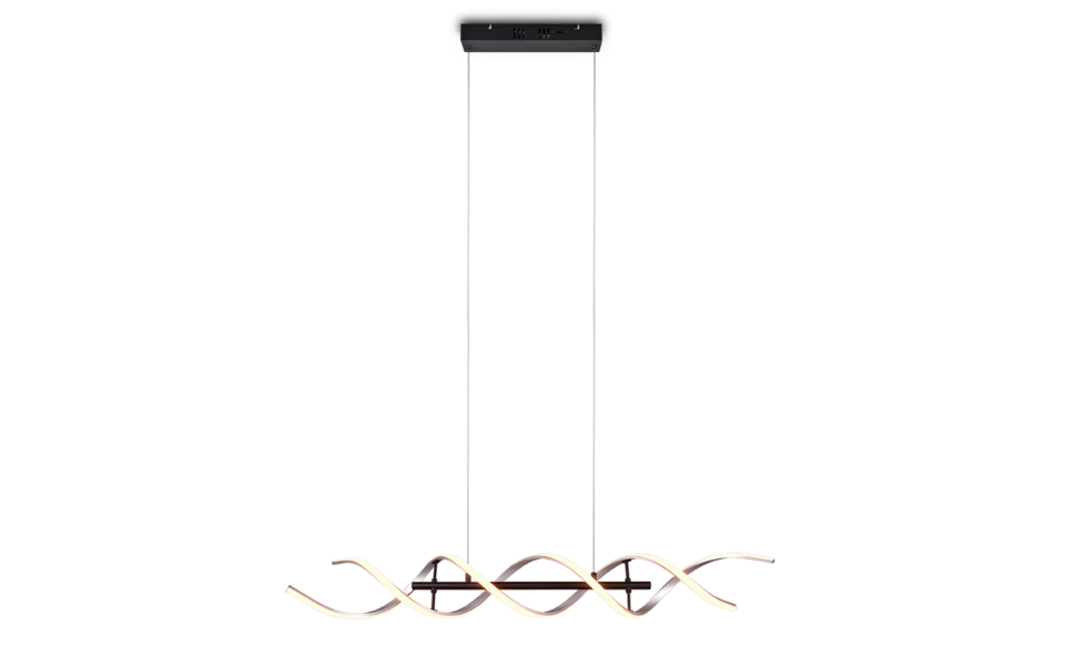 Trio Lighting Trio SEQUENCE hanglamp | LED | geborsteld aluminium | 104,5 x 16 cm | IP20 | 1x 45W | 5600 lm | 2300+3000+4000K | dimbaar