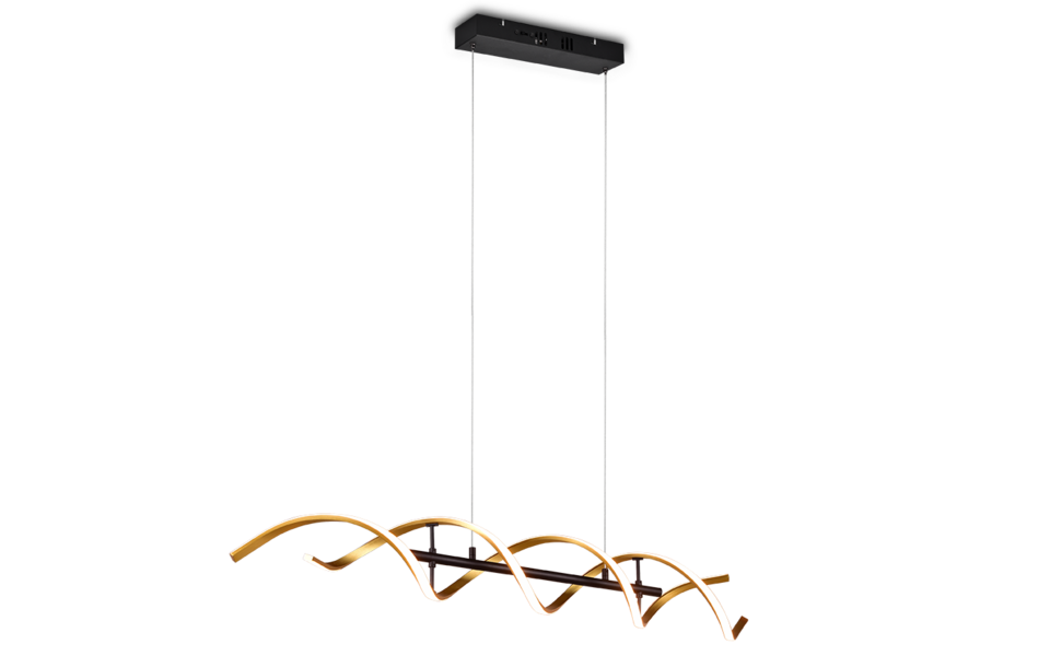 Trio Lighting Trio SEQUENCE hanglamp | LED | goudkleurig | 104,5 x 16 cm | IP20 | 1x 45W | 5600 lm | 2300+3000+4000K | dimbaar Trio Lighting Trio SEQUENCE hanglamp | LED | goudkleurig | 104,5 x 16 cm | IP20 | 1x 45W | 5600 lm | 2300+3000+4000K | dimbaar