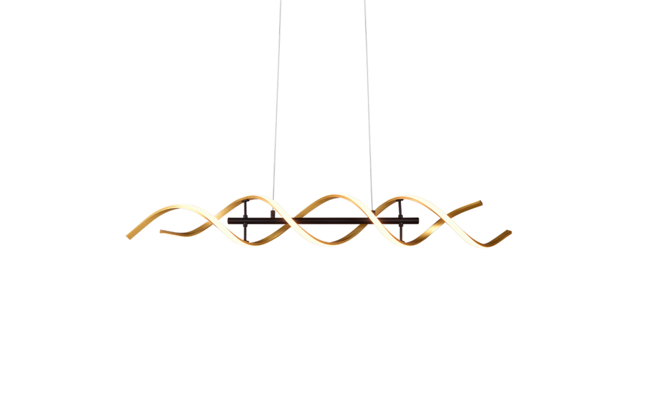 Trio Lighting Trio SEQUENCE hanglamp | LED | goudkleurig | 104,5 x 16 cm | IP20 | 1x 45W | 5600 lm | 2300+3000+4000K | dimbaar Trio Lighting Trio SEQUENCE hanglamp | LED | goudkleurig | 104,5 x 16 cm | IP20 | 1x 45W | 5600 lm | 2300+3000+4000K | dimbaar