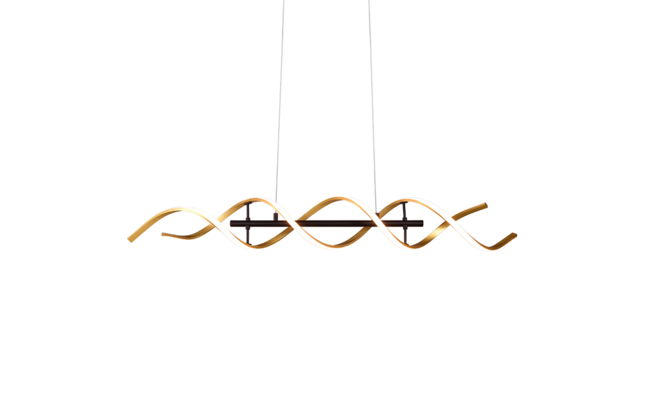 Trio Lighting Trio SEQUENCE hanglamp | LED | goudkleurig | 104,5 x 16 cm | IP20 | 1x 45W | 5600 lm | 2300+3000+4000K | dimbaar Trio Lighting Trio SEQUENCE hanglamp | LED | goudkleurig | 104,5 x 16 cm | IP20 | 1x 45W | 5600 lm | 2300+3000+4000K | dimbaar