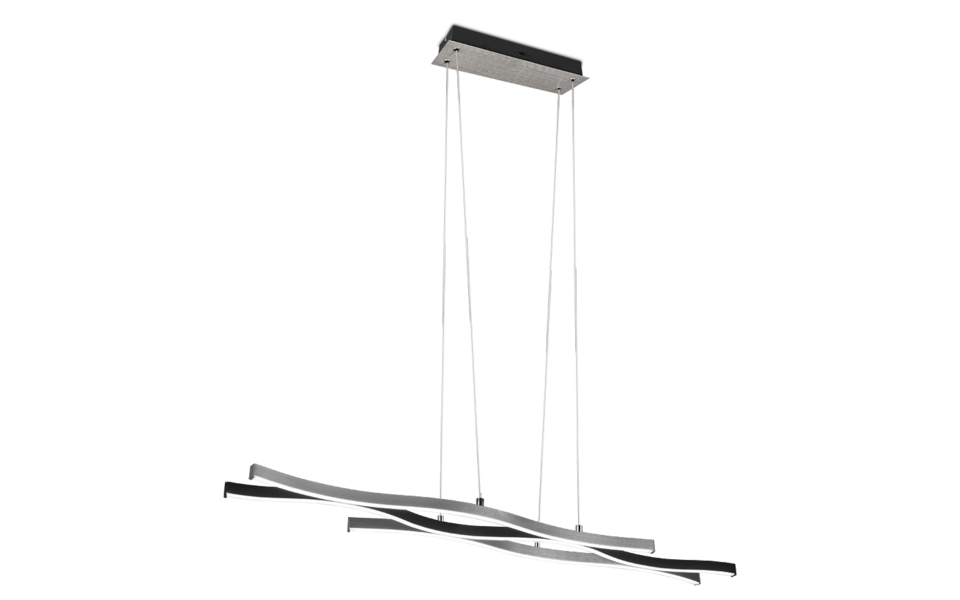 Trio Lighting Trio BLAZE hanglamp | LED | geborsteld aluminium | 107,5 x 15,5 cm | IP20 | 1x 35W | 4300 lm | 2300+3000+4000K | dimbaar Trio Lighting Trio BLAZE hanglamp | LED | geborsteld aluminium | 107,5 x 15,5 cm | IP20 | 1x 35W | 4300 lm | 2300+3000+4000K | dimbaar