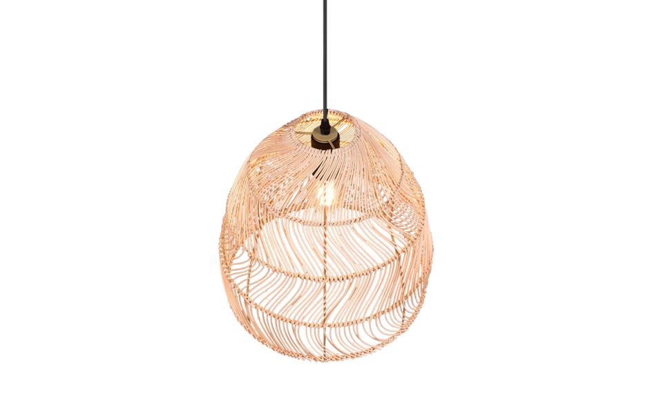 Trio Lighting Trio RIKE hanglamp | E27 Fitting | natuurlijke afwerking | Ø 35 cm | IP20 | excl. 1x E27 | max. 40W