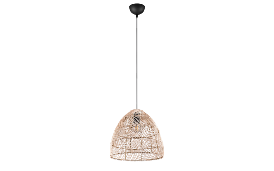 Trio Lighting Trio RIKE hanglamp | E27 Fitting | natuurlijke afwerking | Ø 35 cm | IP20 | excl. 1x E27 | max. 40W