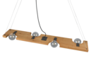 Trio Lighting Trio TAILOR hanglamp | E27 Fitting | natuurlijke afwerking | 115 x 20 cm | IP20 | excl. 4x E27 | max. 10W