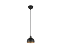 Trio Lighting Trio PUNCH hanglamp | E27 Fitting | mat zwart | Ø 18 cm | IP20 | excl. 1x E27 | max. 40W