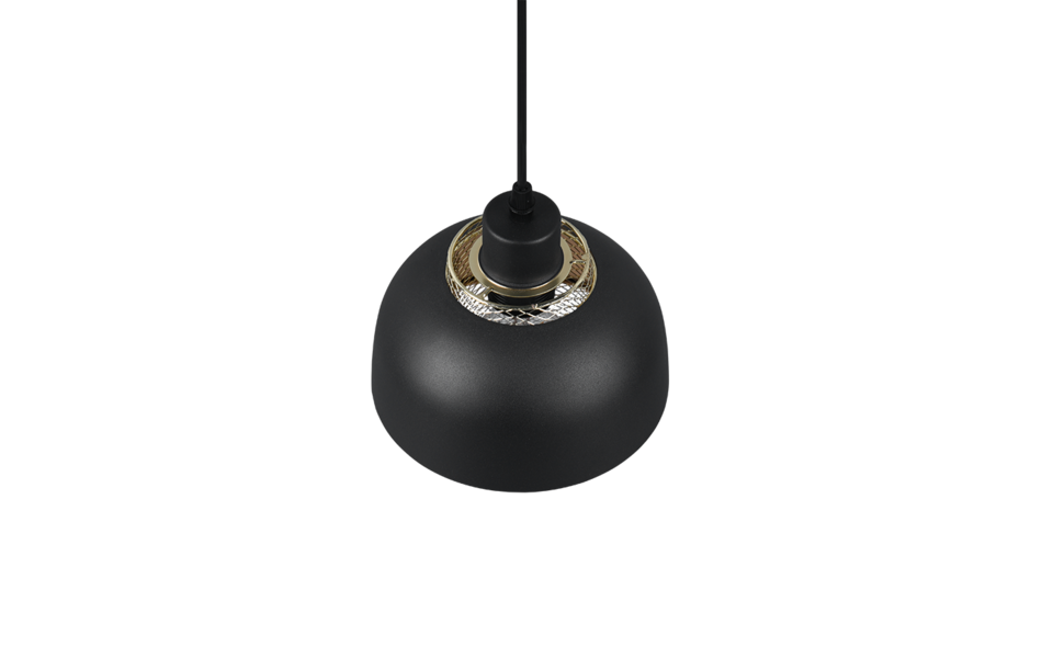 Trio Lighting Trio PUNCH pendant light | 1x E27 max 40W | black | Ø 18 cm | IP20 | 150 cm