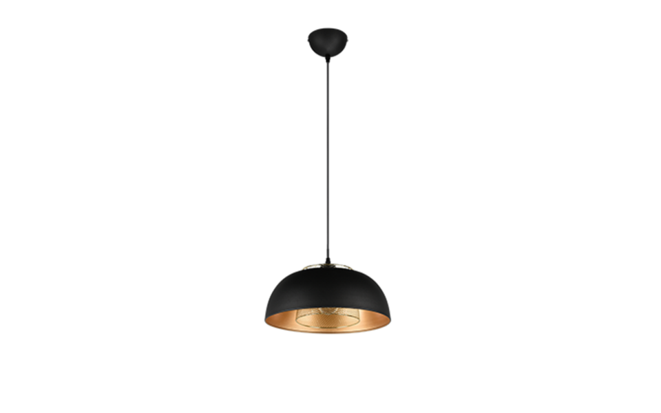 Trio Lighting Trio PUNCH pendant light | 1x E27 max 40W | black | Ø 35 cm | IP20 | 150 cm Trio Lighting Trio PUNCH pendant light | 1x E27 max 40W | black | Ø 35 cm | IP20 | 150 cm