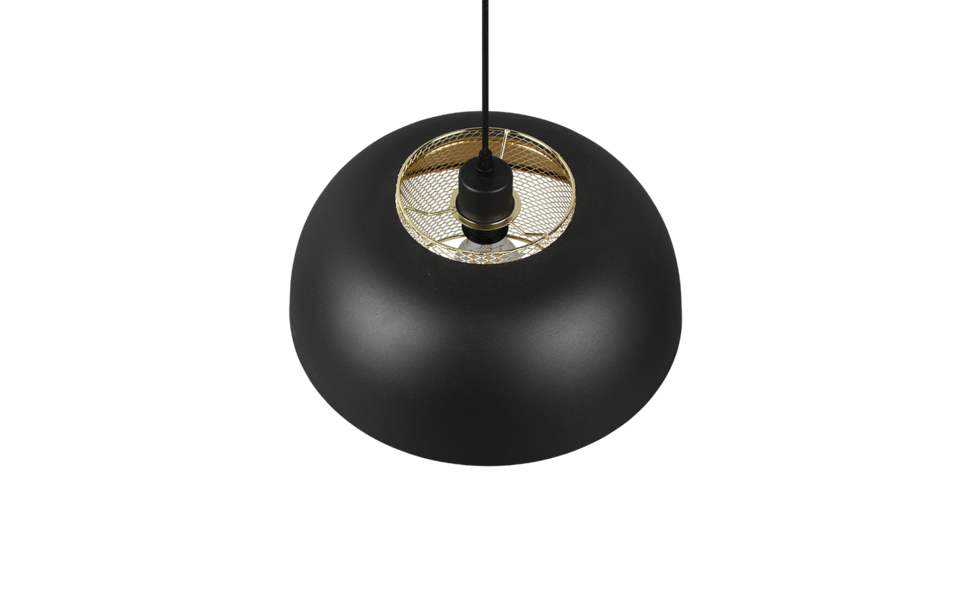 Trio Lighting Trio PUNCH pendant light | 1x E27 max 40W | black | Ø 35 cm | IP20 | 150 cm Trio Lighting Trio PUNCH pendant light | 1x E27 max 40W | black | Ø 35 cm | IP20 | 150 cm