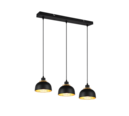 Trio Lighting Trio PUNCH hanglamp | E27 Fitting | mat zwart | 68 x 18 cm | IP20 | excl. 3x E27 | max. 40W
