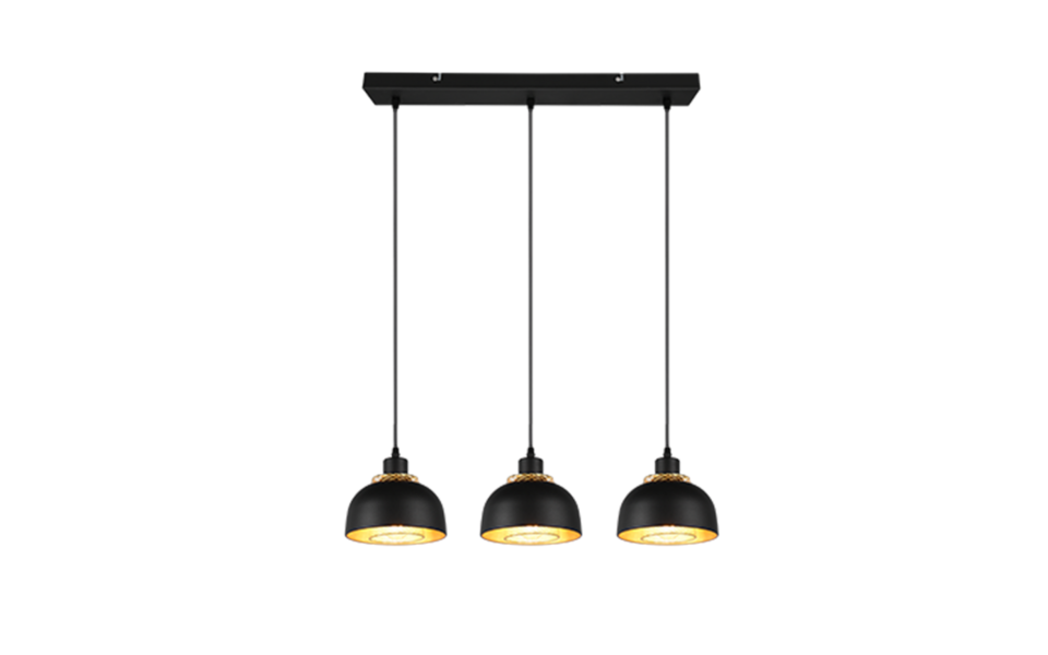 Trio Lighting Trio PUNCH hanglamp | E27 Fitting | mat zwart | 68 x 18 cm | IP20 | excl. 3x E27 | max. 40W Trio Lighting Trio PUNCH hanglamp | E27 Fitting | mat zwart | 68 x 18 cm | IP20 | excl. 3x E27 | max. 40W