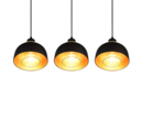 Trio Lighting Trio PUNCH pendant light | 3x E27 max 40W | black | Ø 74 cm | IP20 | 150 cm