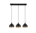 Trio Lighting Trio PUNCH pendant light | 3x E27 max 40W | black | Ø 74 cm | IP20 | 150 cm