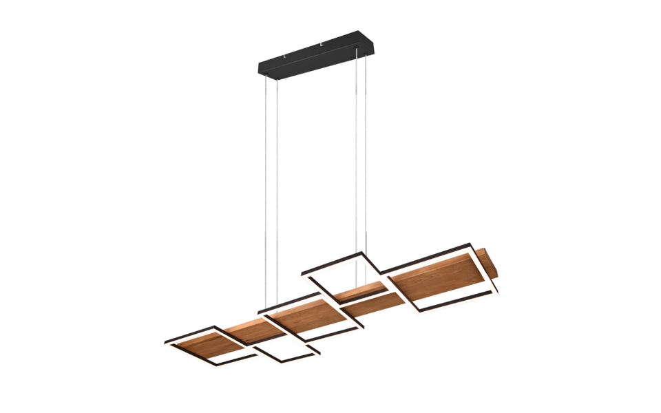 Trio Lighting Trio HARPER hanglamp | LED | mat zwart | 115 x 44,5 cm | IP20 | 1x 42W | 5700 lm | 3000K | niet dimbaar