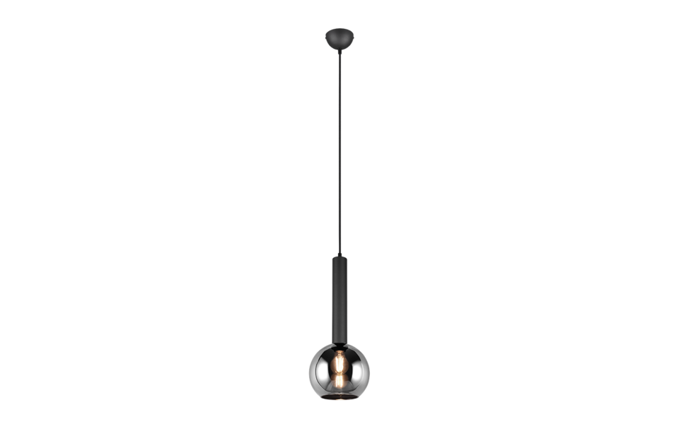 Trio Lighting Trio CLAYTON pendant light | 1x E27 max 40W | black | Ø 20 cm | IP20 | 150 cm Trio Lighting Trio CLAYTON pendant light | 1x E27 max 40W | black | Ø 20 cm | IP20 | 150 cm