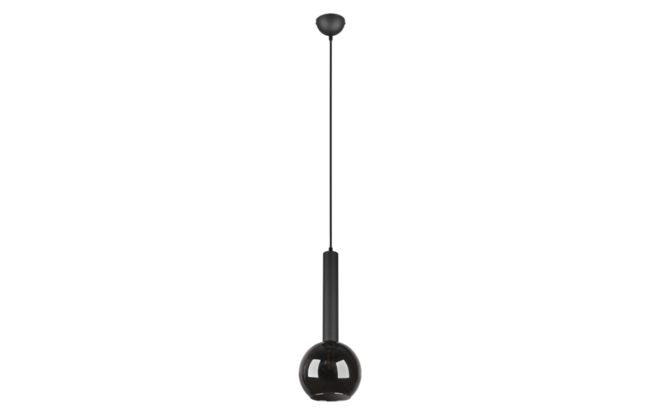 Trio Lighting Trio CLAYTON pendant light | 1x E27 max 40W | black | Ø 20 cm | IP20 | 150 cm Trio Lighting Trio CLAYTON pendant light | 1x E27 max 40W | black | Ø 20 cm | IP20 | 150 cm