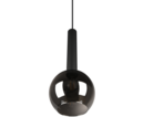 Trio Lighting Trio CLAYTON hanglamp | E27 Fitting | mat zwart met verchroomd | Ø 20 cm | IP20 | excl. 1x E27 | max. 28W