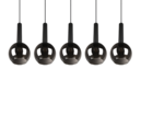 Trio Lighting Trio CLAYTON pendant light | 5x E27 max 40W | black | IP20 | 150 cm