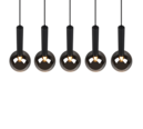 Trio Lighting Trio CLAYTON pendant light | 5x E27 max 40W | black | IP20 | 150 cm