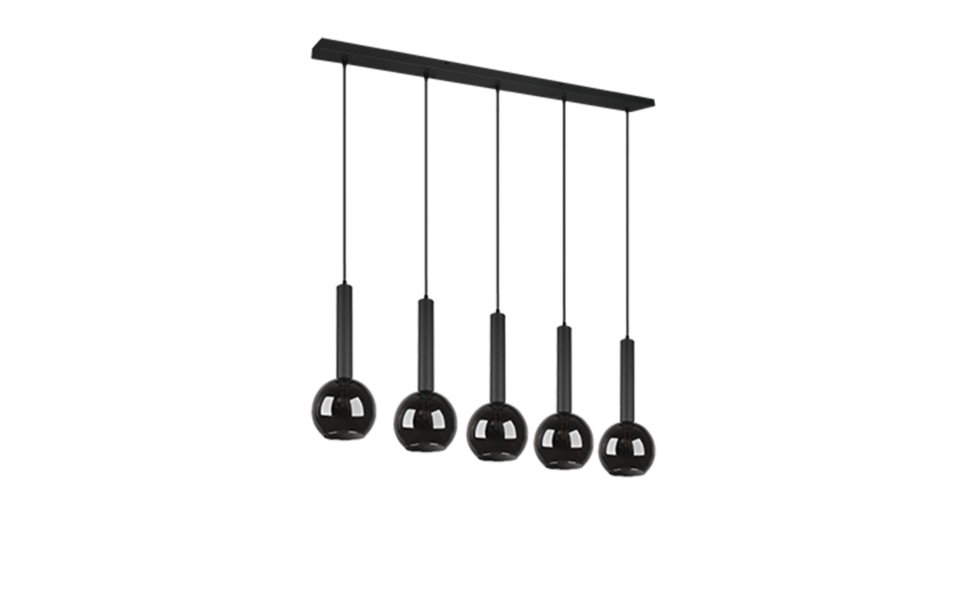 Trio Lighting Trio CLAYTON pendant light | 5x E27 max 40W | black | IP20 | 150 cm Trio Lighting Trio CLAYTON pendant light | 5x E27 max 40W | black | IP20 | 150 cm