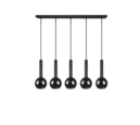 Trio Lighting Trio CLAYTON pendant light | 5x E27 max 40W | black | IP20 | 150 cm