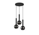 Trio Lighting Trio CLAYTON hanglamp | E27 Fitting | mat zwart met verchroomd | Ø 45 cm | IP20 | excl. 3x E27 | max. 28W