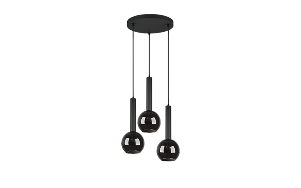 Trio Lighting Trio CLAYTON pendant light | 3x E27 max 40W | black | Ø 45 cm | IP20 | 150 cm Trio Lighting Trio CLAYTON pendant light | 3x E27 max 40W | black | Ø 45 cm | IP20 | 150 cm