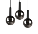Trio Lighting Trio CLAYTON hanglamp | E27 Fitting | mat zwart met verchroomd | Ø 45 cm | IP20 | excl. 3x E27 | max. 28W