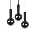 Trio Lighting Trio CLAYTON pendant light | 3x E27 max 40W | black | Ø 45 cm | IP20 | 150 cm
